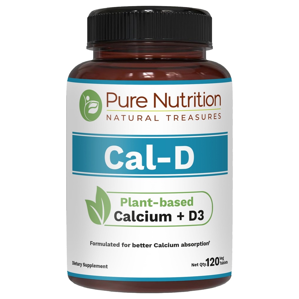 Pure Nutrition Cal D - Plant-based Calcium met VIT D3 K2 & Magnesium 
