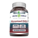 Amazing Formulas Micronized DHEA Supplement | 100 Mg | Veggie Capsules | Non-GMO | Gluten-Free | Made in USA (240 Count, Pack of 1)