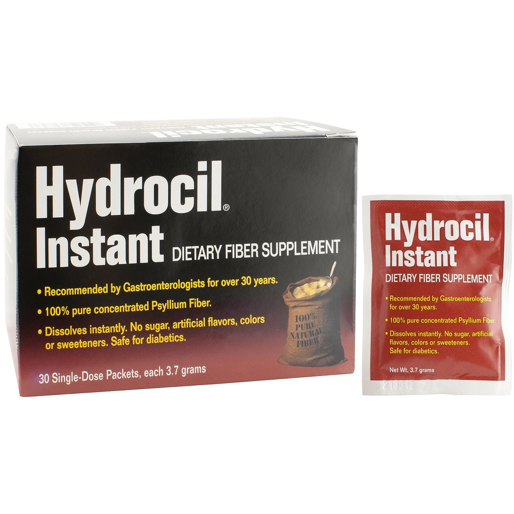 Dietary Fiber Supplement, Psyllium Husk Powder, 30 Single Dose Packets