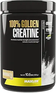 Maxler 100% de la créatine d'or - Poudre monohydratée micronisée de la créatine - Suppléments de construction musculaire - Supplément végétalien avant/après l'entraînement - Poudre de créatine sans gluten - 300 g