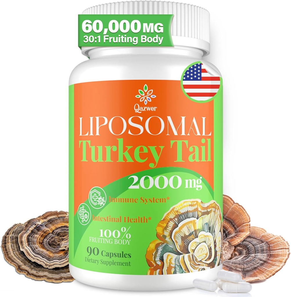 Liposomale Turkije staart Paddestoel Capsules, Hoge Absorptie Biologische Turkije staart Paddestoel Extract 2000MG