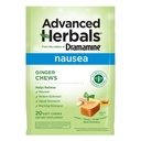 From the Makers of Dramamine, Advanced Herbals Ginger Chews for Nausea Relief, Morning Sickness Relief & Motion Sickness Relief During Travel, Lemon-Honey, 20 Count
