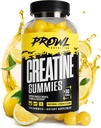 Creatine Monohydraat Gummies - Createine Gummies for Men & Women - Muscle Growth, Strength, & Recovery - Vegan, Non-GMO, & Gluten-Free - Natural Lemon Flavor - (30 Servingen, 120 Tel.)
