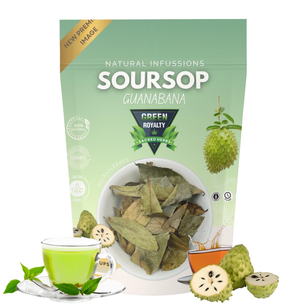 Whole Dried Graviola Soursop Leaves & Soursop Capsules Combo – 100% Natural Guanábana Hoja & Graviola Supplement – Premium Wildcrafted Quality for Herbal Tea & Daily Use – 4oz Loose Leaf + 90 Capsules