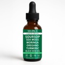Soursop Drops - 10-in-1 Soursop Extract Liquid Drops with Sea Moss, Moringa, Turmeric Oil, Black Seed Oil, Oregano for Overall Health, Joint Support, Vegan, Non-GMO 2 Fl Oz