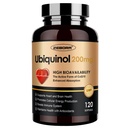 ZEBORA Ubichinol CoQ10 200mg Softgels, 4-in-1 Krachtig Antioxidant voor hart en vaat gezondheid, essentieel voor energieproductie, Max Absorptie Actieve Vorm van CoQ10, 120 Softgels