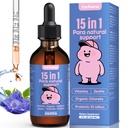 Parasite Cleanse for Humans & Kids,Parasite Cleanse for Children,Zeolite Detox Liquid Drops,Candida Cleanse & Wellness Formula,Contains wormwood black walnut clove,Organic Chlorella,Oregano,2 Fl Oz