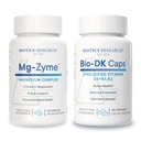 Biotics Research Mg-Zyme Triple Magnesium Complex for Sleep, Relaxation & Bone Health + Bio-DK Caps Emulsified Vitamin D3 & K1/K2 for Strong Bones, Heart & Immune Support – 100 Capsules & 60 Capsules