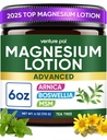 Magnesium Lotion with Arnica, MSM & Boswellia – Cooling Magnesium Cream – Lightweight Moisturizing Lotion for Legs & Feet – Safe for Kids – 6 fl oz