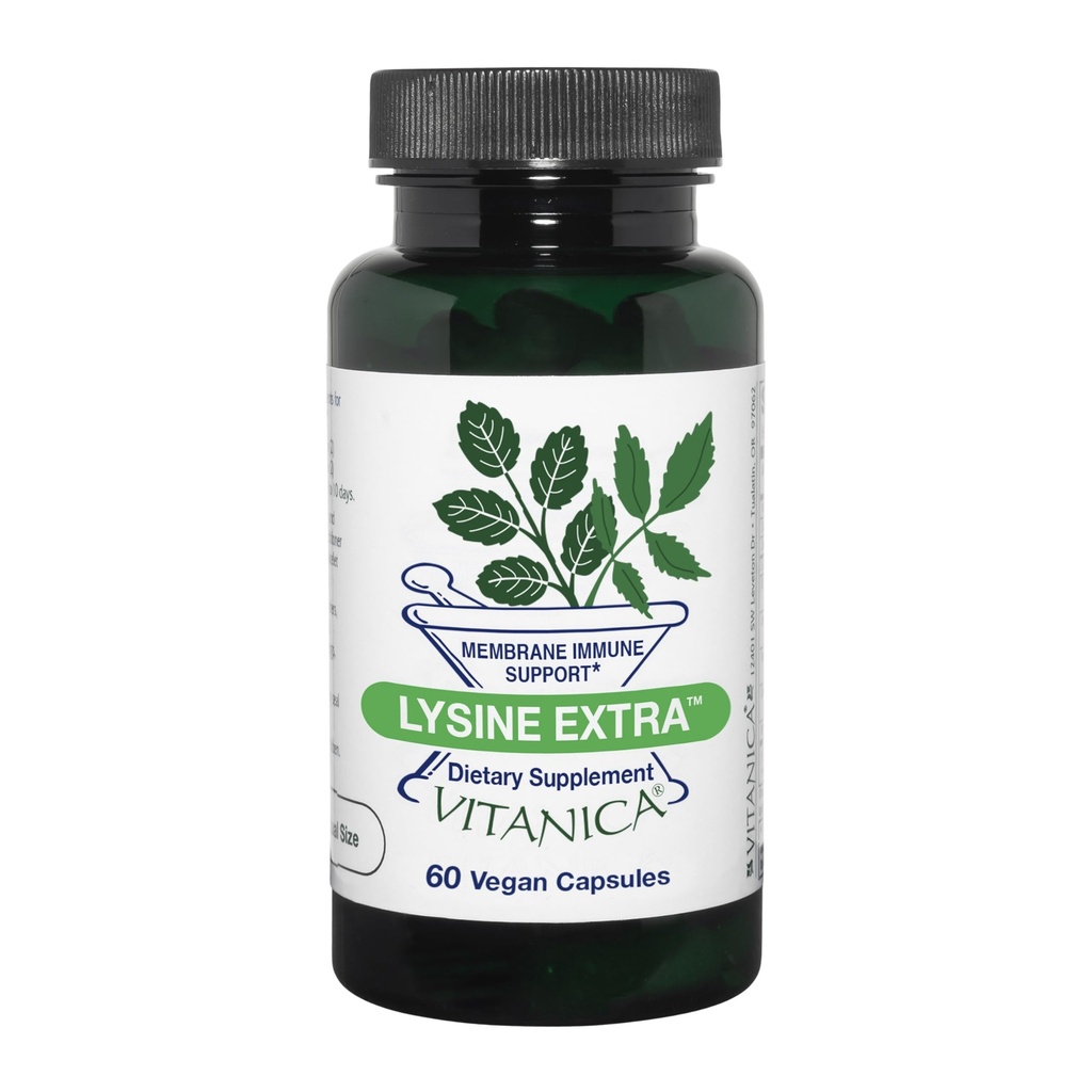 Vitanica Lysine Extra, Immuunsysteemondersteuning, Vegan, 60 capsules