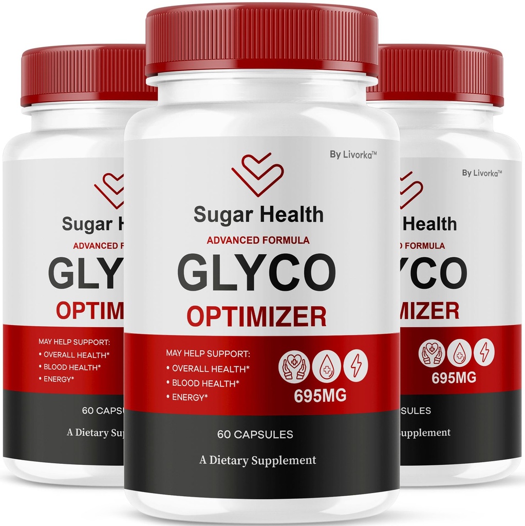 (3 Pack) SugarHealth Glyco Optimizer - Official SugarHealthy Premium Supplement Pills, All Natural SugarHealth Advanced Formula Glyco Support Wellness & Overal Health Review, 180 Capsules For 3 Months