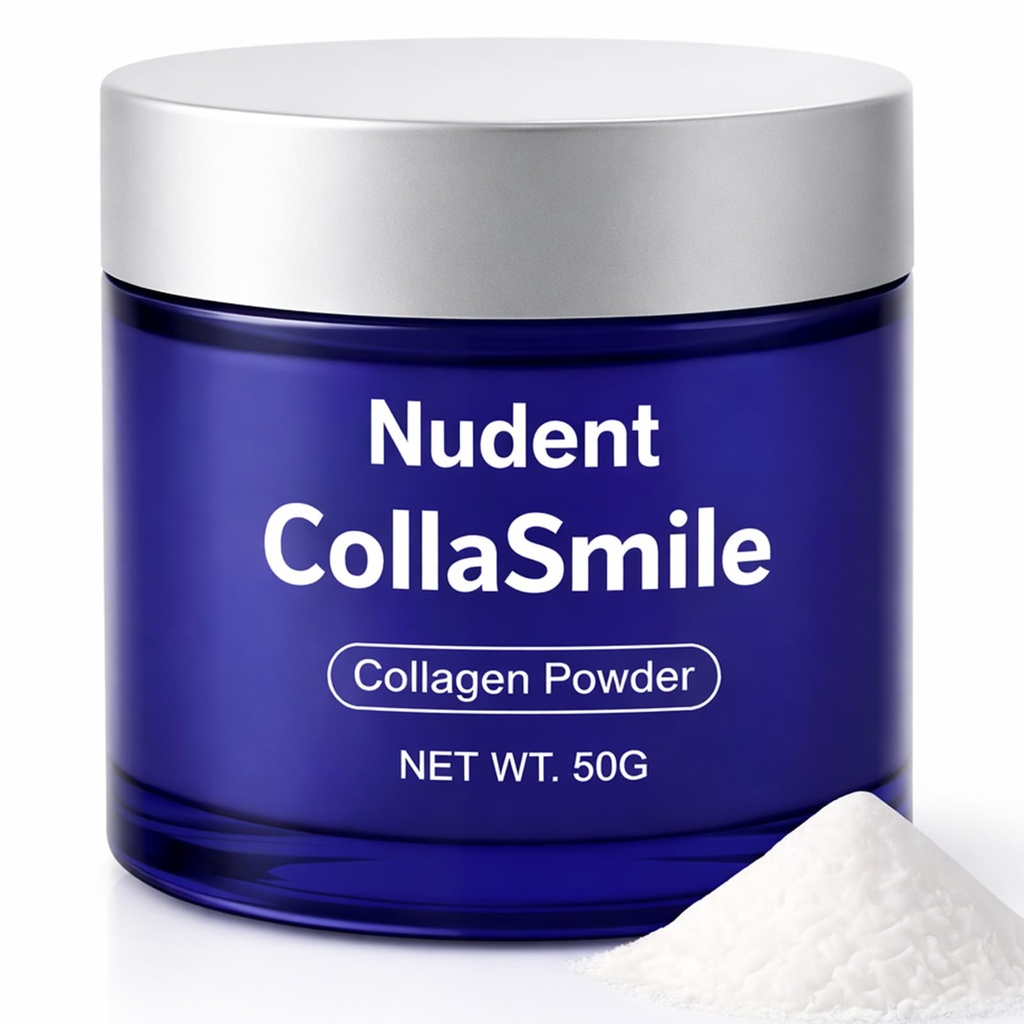 Nudent Collagen Powder, Nano-Hydroxyapatite Teeth Powder, Smile Strengthening Collagen, Strengthens Gums & Enamel, Gentle Formula for Gums, Improve Overall Gum Strength, 50g (1)