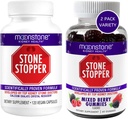 Moonstone Rein Stone Stopper Capsules & Gummies, Outperforms Chanca Piedra Stone Breaker & Rein Support Suppléments, développé par les urologues pour prévenir les pierres de rein, Berry mixte (Variety 2 Pack)