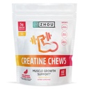 ZHOU Nutrition Creatine Monohydrate Chewables 5g for Men & Women, Sugar Free, Organic, Non GMO, Pink Lemonade, 60 Creatine Gummies