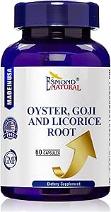 Complexe de racine d'huître, de goji et de réglisse, GMP, produit naturel certifié Assn, fabriqué aux États-Unis - 60 capsules
