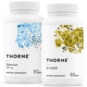THORNE - Antioxidant en Wellness Bundle - Selenium en vitamine D-5000 - Ondersteunt schildkliergezondheid en immuunfunctie - 60 porties