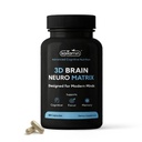 Mémoire & Focus Nootropic – Matrix Neuro Cerveau avec Ginkgo Biloba & Huperzine A – Vegan, Natural, sans caféine – Supporte Clarity & Mood pour les étudiants, les aînés et les professionnels – 90 Caps 3-Mois Supply