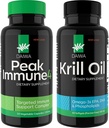 Daiwa Peak Immune 4 - Natural Immune System Booster + Daiwa Krill Oil Omega 3 Krill Oil Capsules