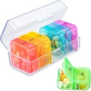 Zoksi Pill Organizer 2 fois par jour, hebdomadaire 7 jours Pill Box, quotidien Am Pm Pill Organizer, cas de pilule de voyage pour la médecine, huiles de poisson, vitamine, supplément