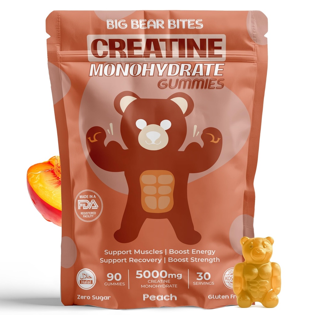 Creatine Monohydraat Gummy's voor mannen en vrouwen 5000mg van Creatine Gummies per Serving 