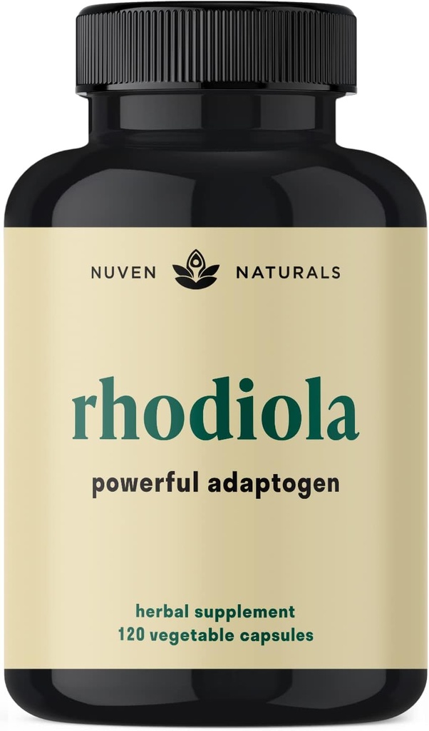 Rhodiola Rosea 600 mg 60 porties Ultra Potent Rhodiola Supplement met 3% Salidroside & 1% Rosavins voor Stress Support, Mood Support & Energy - Adaptogenen voor Calm & Focus - Glutenvrij & niet-GMO