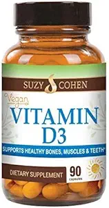 Script Essentials Vegan Vitamin D3 5.000 IE voor gezonde spierfunctie, botgezondheid en immuunondersteuning - Non-GMO, glutenvrij en Kosher gecertificeerd - 90 porties