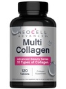 NeoCell Advanced Multi Collagen Peptides | 120 Tablets | 10 Types of Collagen | Skin, Hair and Nails | Beauty Supplement | for Men and Women