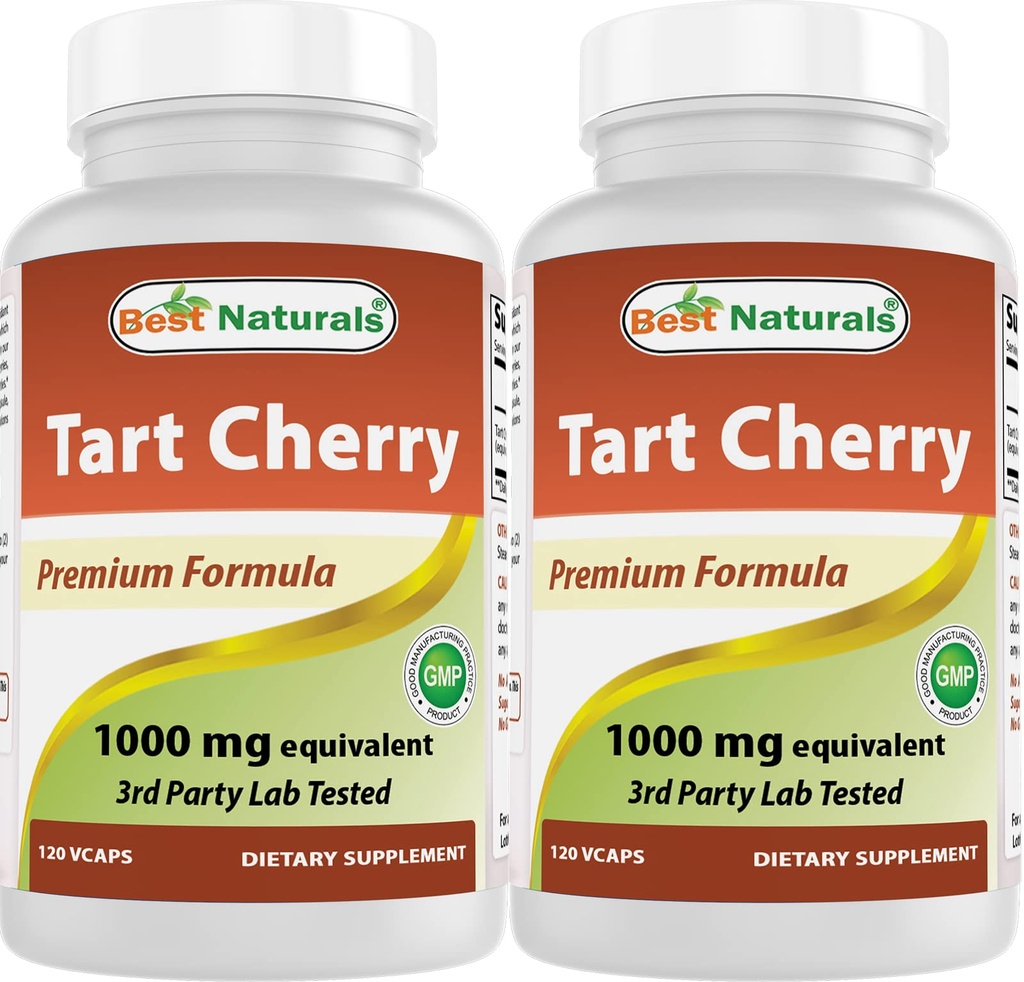 Best Naturals Tart Cherry Extract 1000 mg 120 capsules (120 telling (verpakking 2))