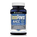 American BioSciences ImmPower Supplément de champignons à base de plantes AHCC, 500mg par gélule pour le soutien immunitaire, maintient l'activité des cellules tueuses naturelles, pack de 1, 60 capsules de légumes