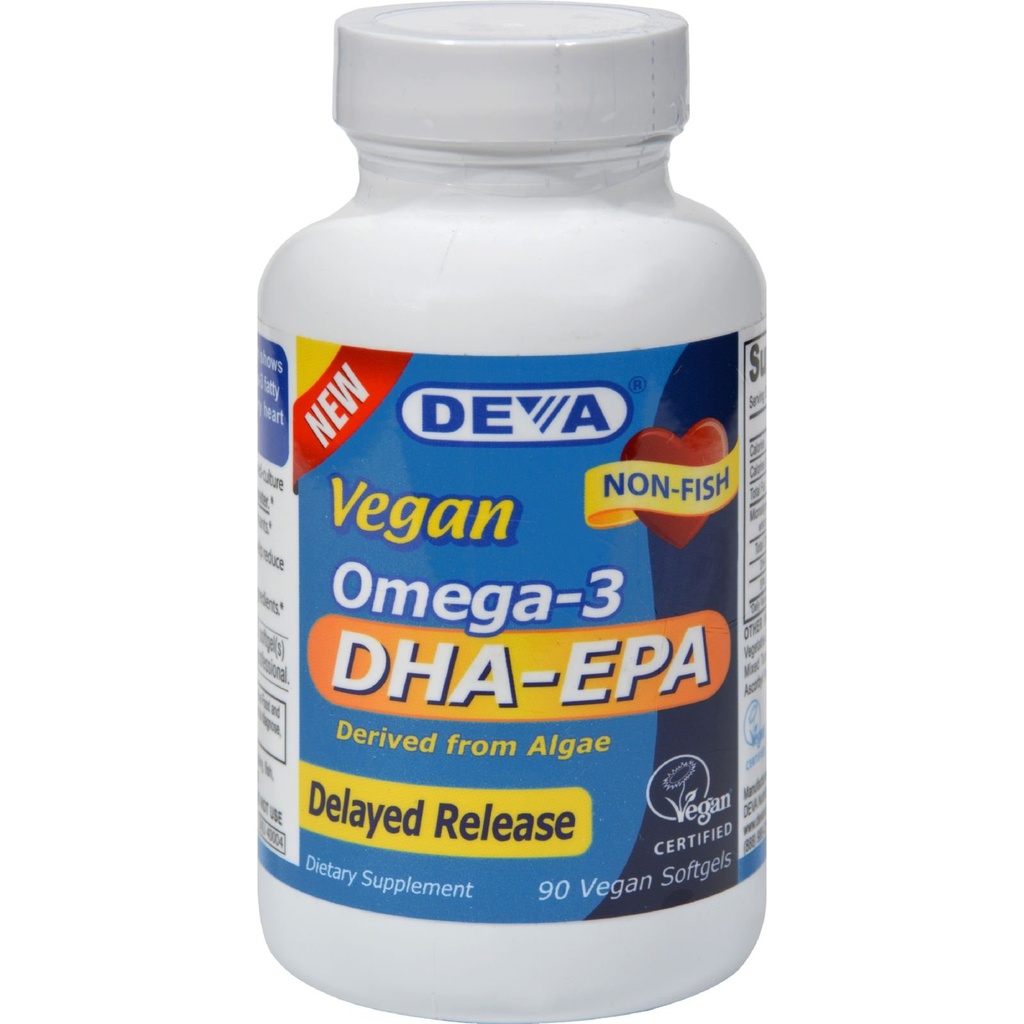 DEVA VEGAN VITAMINS DHA-EPA(DELAYED REL)VEGAN, 90 VCAP