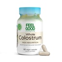 FeelGood Superfoods Bovine Colostrum Capsules - Gut Health & Immune Support - 2000mg (2g) Daily Serving - Ethically Sourced Within First 24 Hours - Nature’s Potent Superfood - 60 Capsules