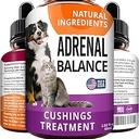 Balance adrénale pour chiens et chats - Cushing Traitement pour animaux de compagnie, support adrénal avec Ashwagandha, racine de réglisse, Rhodiola Rosea - 2oz gouttes à base de plantes
