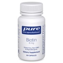 Pure Encapsulations Biotine 8 mg - B Vitaminesupplement ter ondersteuning van stressverlichting, haar, huid- en nagelversterking, metabolisme, carbohydraat Ondersteuning & zenuwstelsel* - met Premium Biotin - 60 capsules