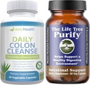 Life Tree Purify Intestinal Support Plus Daily Colon Cleanse Detoxify Kit 120 Capsules - Lactobacillus acidophillus - Herbe naturelle pour la santé digestive