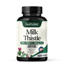 Thistle de lait 1000mg - Supplément de détox hépatique avec extrait de Silymarin et racine de dandelion – Nettoyage doux du foie à base de plantes pour les hommes et les femmes - Soutien de la santé du foie - Non-OGM - 120 Capsules Veggie
