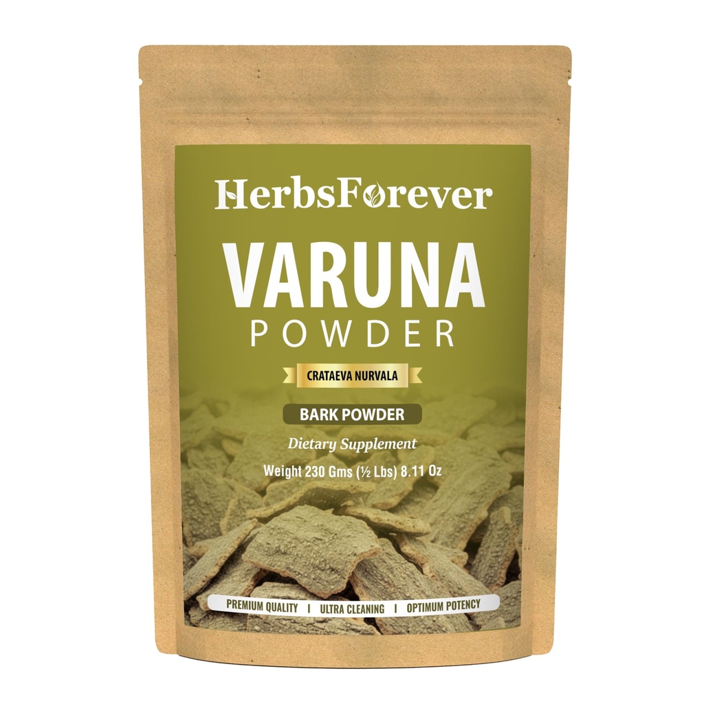 Herbsforever Biologische Varuna Crataeva Nurvala Poeder 230g Non-GMO, Vegan Extract voor Blaas- en Nierfunctie Ondersteuning, bevordert natuurlijke balans en Wellness