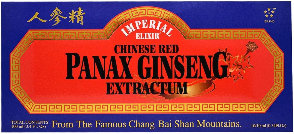 Chinese Red Panax Ginseng Extractum - Flacons Imperial Elixir (Ginseng Company) 10 Flacon