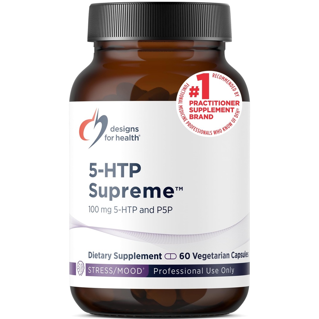 Conceptions pour la santé 5-HTP 100mg avec vitamine B6 (P-5-P) - Supplément 5-HTP Supreme 100 mg - Précurseurs de sérotonine pour aider à soutenir l'humeur saine + appétit (60 capsules)