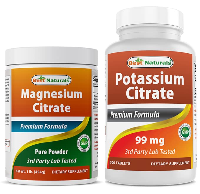 Magnesium Citrate Powder 1 Pound & Potassium Citrate 99mg