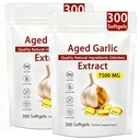 Aged Garlic Extract – 300 Count Odorless Garlic Supplement for Heart & Immune Support – Non-GMO, All-Natural Softgels, 2-Year Matured for Antioxidant Wellness (2)
