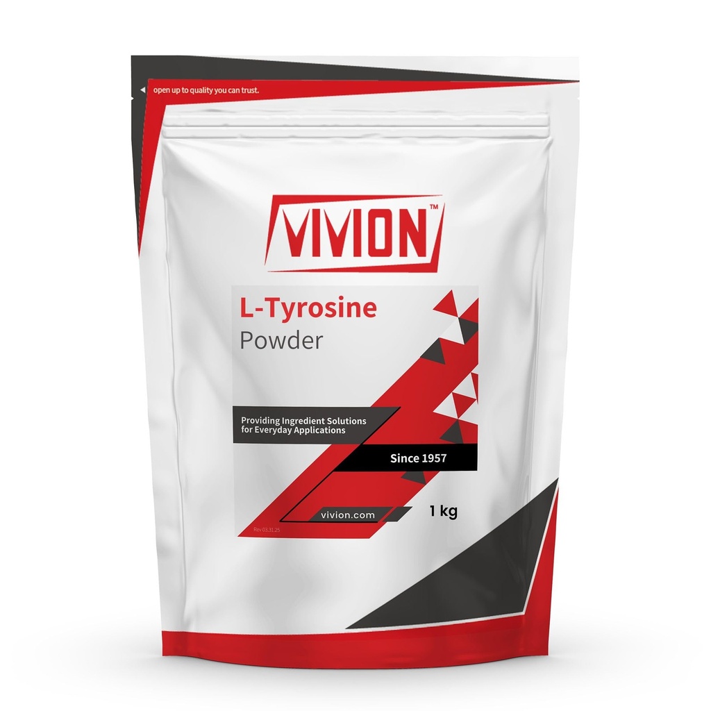 L-Tyrosine Powder 1000 Grams - Nootropic & Sports Nutrition Amino Acid - Powdered for Cognitive, Mood & Stress Support Tablet Capsule Formulations - 1 kg (2.2 lb)