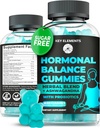 PMS Gummies Hormonale Balance Supplementen voor vrouwen - Probiotische PMS Vitaminen Menstruele Kramp Relief, Hot Flashes Menopauze Ondersteuning - PMS Relief met Dong Quai, Chasteberry, Black Cohosh & Ashwagandha