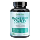 Magnesium Complex 400mg, 5-in-1 Magnesium Supplement, High Absorption Chelated Magnesium Glycinate, Citrate, Taurate, Malate for Stress Relief, Sleep, Muscle & Heart Health, Vegan, 120 Capsules