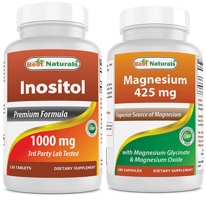 Best Naturals Inositol 1000mg & Magnesium Glycinate 425 mg
