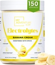 Zero Sugar - Banana Cream Electrolytes Powder - Refreshing Hydration - Cafeïnevrije energie met alle natuurlijke ingrediënten - Vegan Keto & Paleo - Suikervrije Elektrolyten Poeder Drinkmix - 150 porties