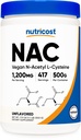 Nutricost N-Acetyl L-Cysteine (NAC) Poeder 500 Gram - Vegan NAC, Non-GMO, Glutenvrij