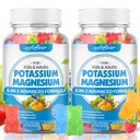 softbear Potassium sans sucre Magnésium Gommies pour adultes Enfants, supplément de potassium haute absorption Gommies soutient les crampes des jambes et la santé musculaire et immunitaire, délicieux fruits mélangés saveurs 120 Comte