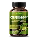 Citrus Bergamot 50:1 Extract 20.400mg met rode gist Rijst, Knoflook, Artichoke voor gezonde cholesterol, Heart Health - Made in The USA (150 Telling (Pack of 1))