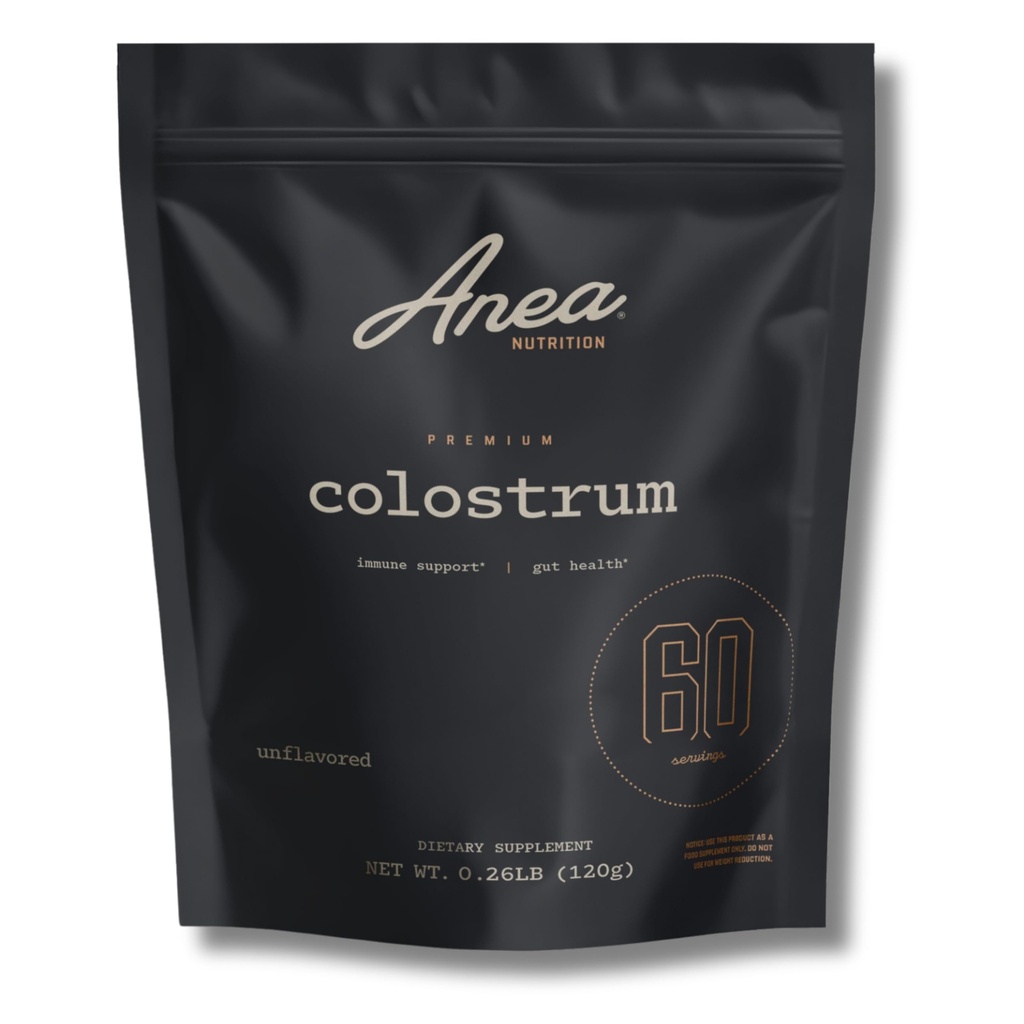 Anea Colostrum - Unflavored | Rich in Immunoglobulins & Lactoferrin | Supports Gut Health, Immunity & Recovery | Calf-First Promise | Made in USA | Made in GMP Facility