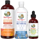 MaryRuth's Morning Multivitamin +Hair Growth (Peach Mango, 30oz), Nighttime Multimineral (Coconut, 32oz) & Probiotic Drops (4oz) | Vegan Vitamins for Beauty, Bedtime Routine, & Wellness | Non-GMO